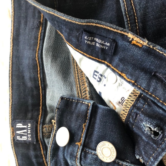 gap button fly skinny jeans - Picture 3 of 4